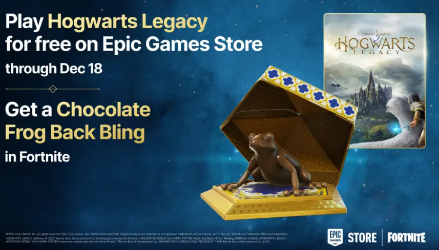 HOGWARTS LEGACY software © 2023 Warner Bros. Entertainment Inc. Developed by Avalanche Software. WIZARDING WORLD and HARRY POTTER Publishing Rights © J.K. Rowling. PORTKEY GAMES, HOGWARTS LEGACY, WIZARDING WORLD AND HARRY POTTER characters, names and related indicia © and ™ Warner Bros. Entertainment Inc. WARNER BROS. GAMES LOGO, WB SHIELD: ™ & © Warner Bros. Entertainment Inc. (s23)